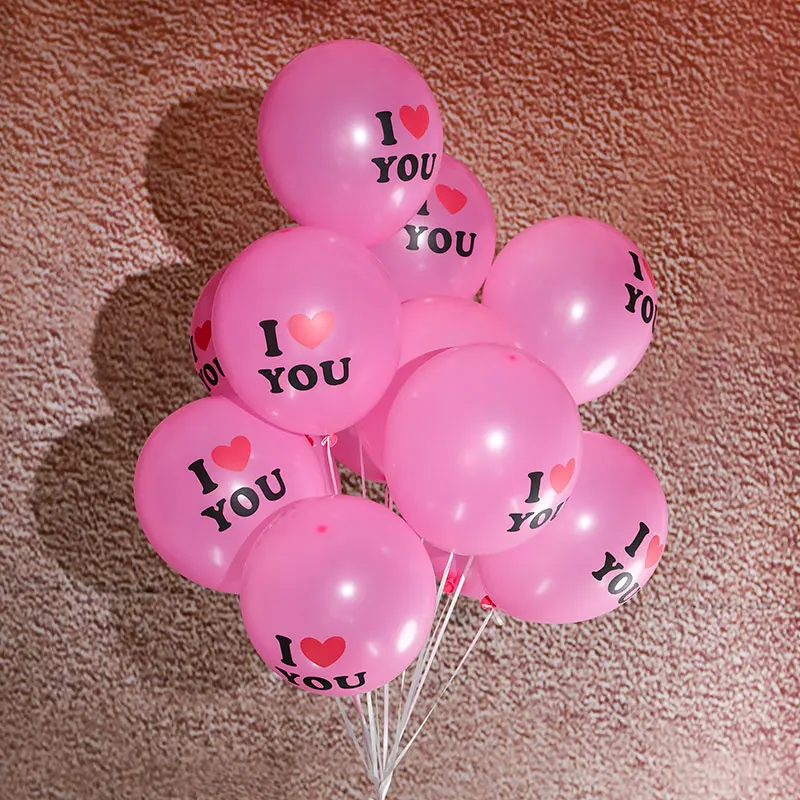 

10pcs/lot 12 inch Red Love Heart latex balloons wedding confession anniversary Decoration Air Balloon Marriage gift Helium Ball