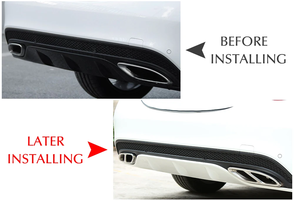 Автомобильные аксессуары задняя крышка выхлопной трубы для Mercedes Benz E-Class W213 W205 GLC A