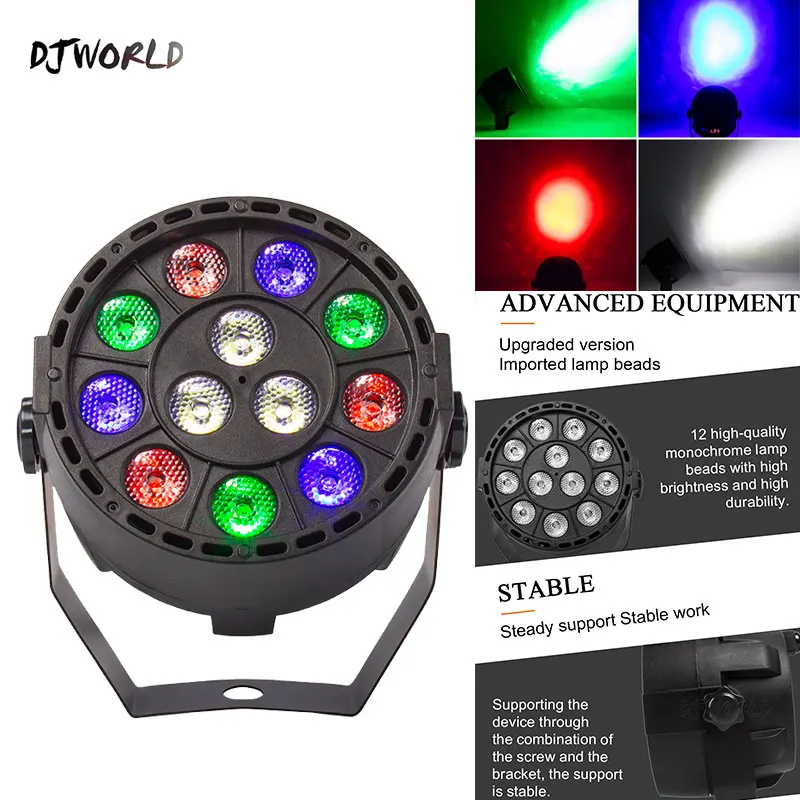 Плосветильник светодиодный стробоскоп DJWORLD Par 12x3 Вт цветной для создания