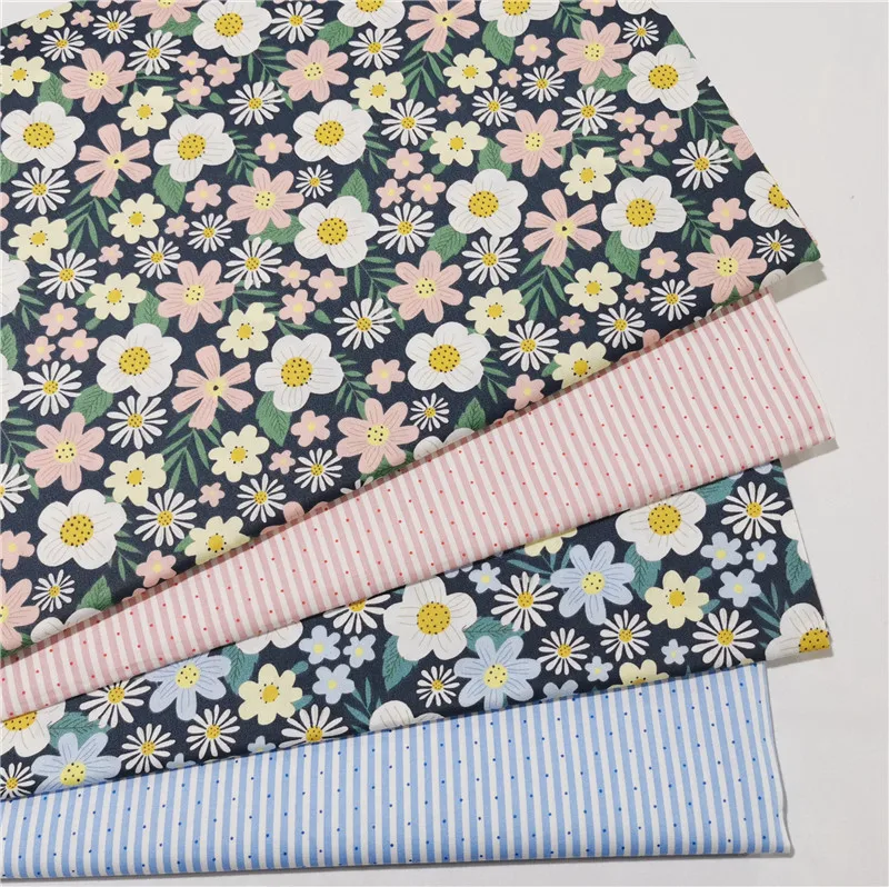 

New Japanese Cotton Dog Fabric Excellent Flower Fabric Christmas Diy Cotton Cloth Multiple Colours 50*160cm
