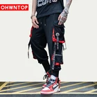 Брюки мужские в уличном стиле, модные штаны с лентами, брюки Harlan Beam, уличная одежда в стиле хип-хоп, повседневные спортивные, брендовые джоггеры Nine