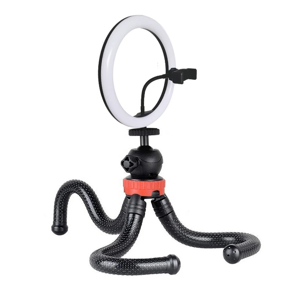 G256117A 1 set 24 светодиодный 480LM 1,8 м кольцевая лампа для селфи для макияжа фотографическое освещение с держателем для телефона и штативом usb-разъем для фотостудии - Цвет: G256117A 1 set