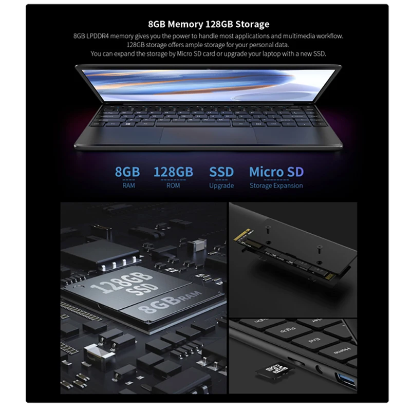 Billig Teclast F6 Laptop Intel Gemini See N3350 8GB RAM 128GB SSD Windows10 13.3
