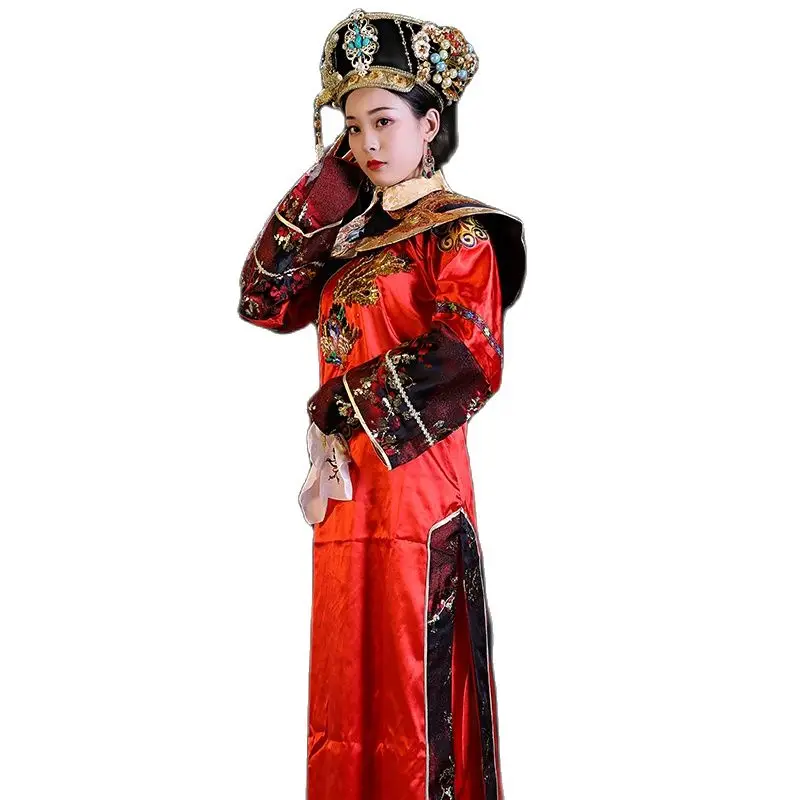 Традиционный китайский костюм для косплея династии Цин танцев императрица