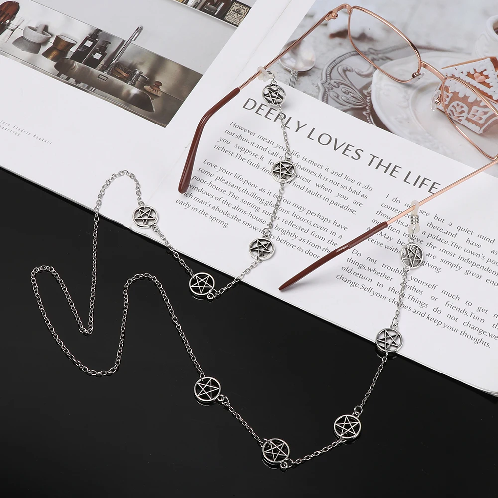 1Pc 70/80cm Metal Eyeglasses Chain Star Moon Glasses Neck Strap Rope Women Men Eyewear Accessories Sunglasses Necklace 2020 Gift |