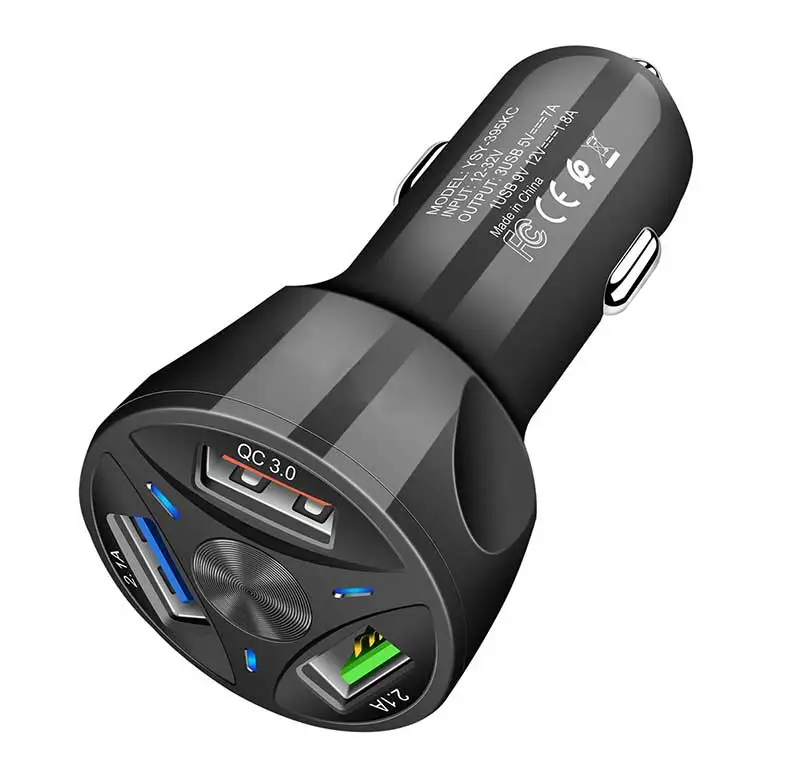 QC3.0 Cigarette Lighter Charger 3 USB Car Cigarette Lighter Socket 2.1A Fast Charging Car Socket Adapter USB Cigarette Lighter