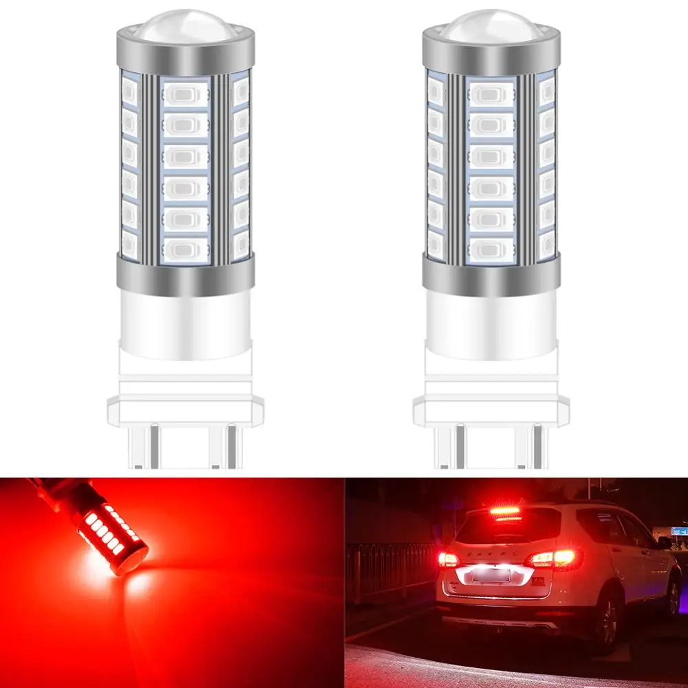 2 шт. 3157 крассветодиодный светодиодные лампы для автомобилей 3047 3057 3155 5630 33 SMD 900