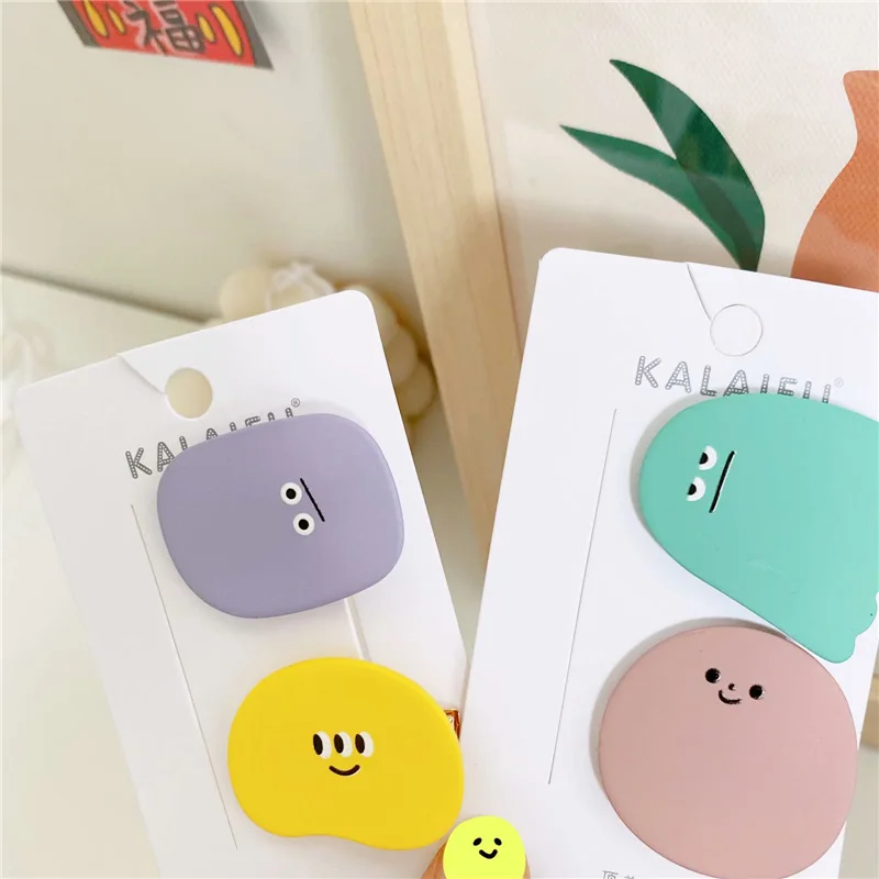 

[2-Piece Set] Children's Cute Irregular Peas Hairpin Set Two-Piece Baby Hair Accessories Cute Expression Hairpin