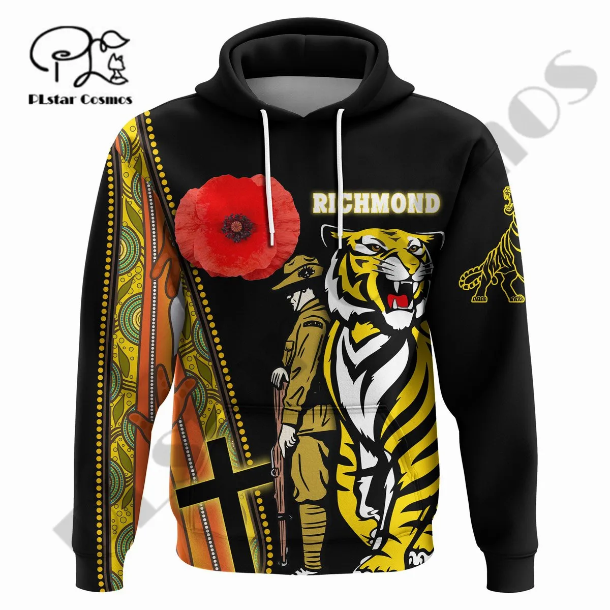 

PLstar Cosmos 3DPrinted Newest Indigenous Tiger Richmond Rugby Casual Premium Harajuku Streetwear Unisex Hoodie/Sweatshirt/Zip 4