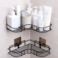 kitchen bathroom organization frame shower shelf wrought iron shampoo storage rack holder bathroom accessories storage shelves