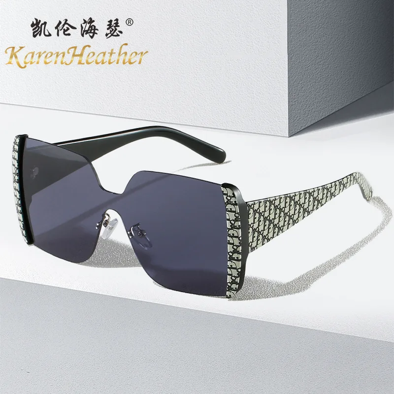 

New Fashion Frameless One-piece Sunglasses Polarized Brand Design Anti-ultraviolet UV400 Casual Sunglasses for Adult,Women,Men