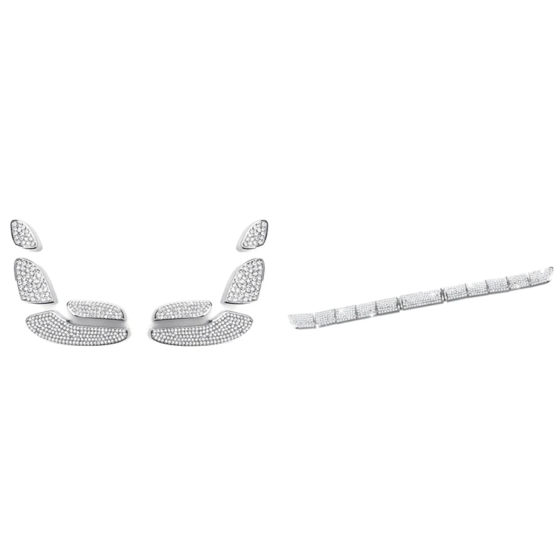 

2 Set Car Accessories: 1 Set Seat Adjust Control Switch Decor Cover Trims & 1 Set Air Conditioning Control Switch Cover
