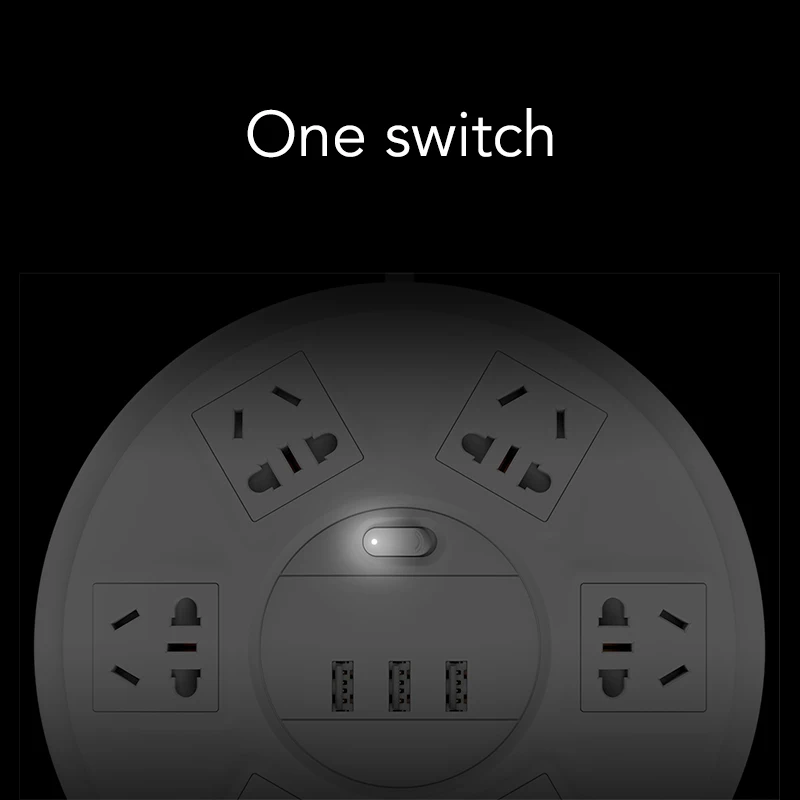 Original xiaomi mijia breakthrough lightning 6 bit patch panel with USB home plug overload protection smart | Электроника
