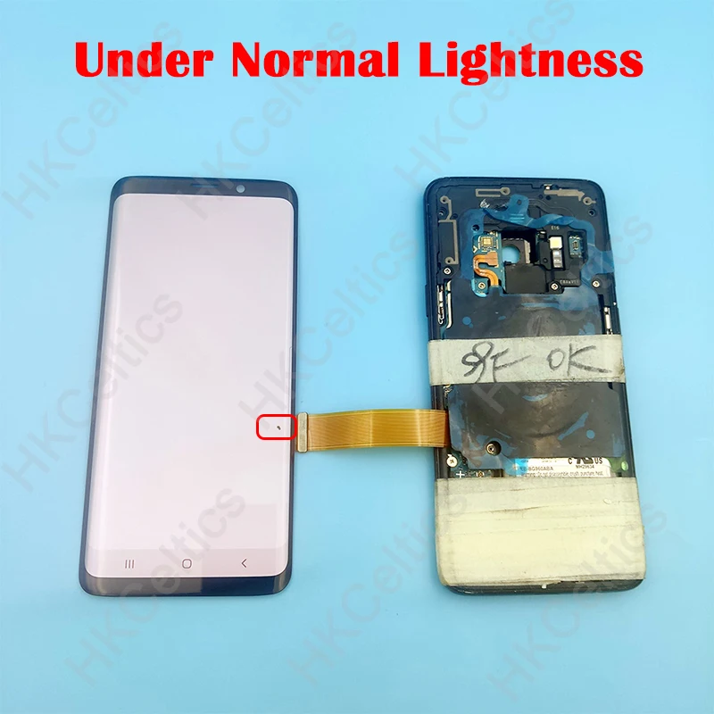 AMOLED Замена для SAMSUNG Galaxy S9 G960 S9+ G965F ЖК сенсорный экран дигитайзер с рамкой дисплей+ маленькое пятно