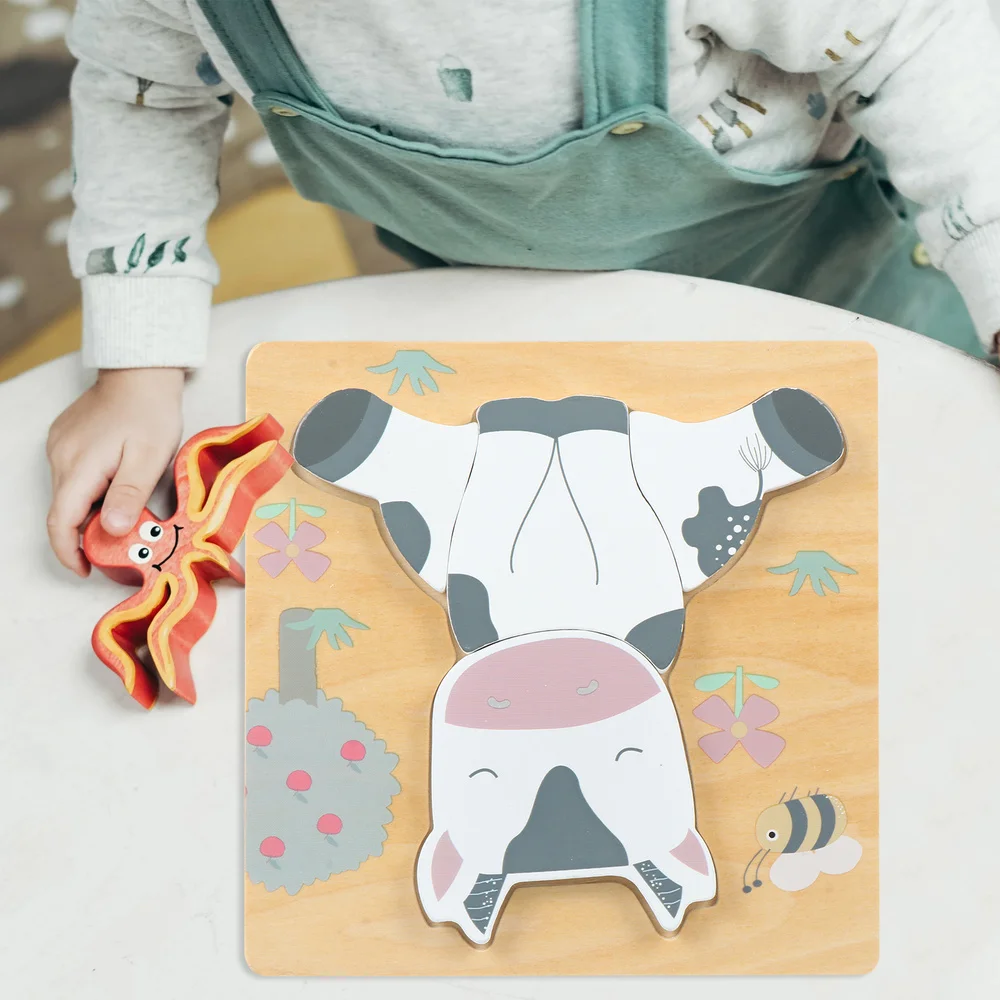 

1Pc Three-dimensional Puzzle Wooden Cartoon Puzzle Educational for Toddler