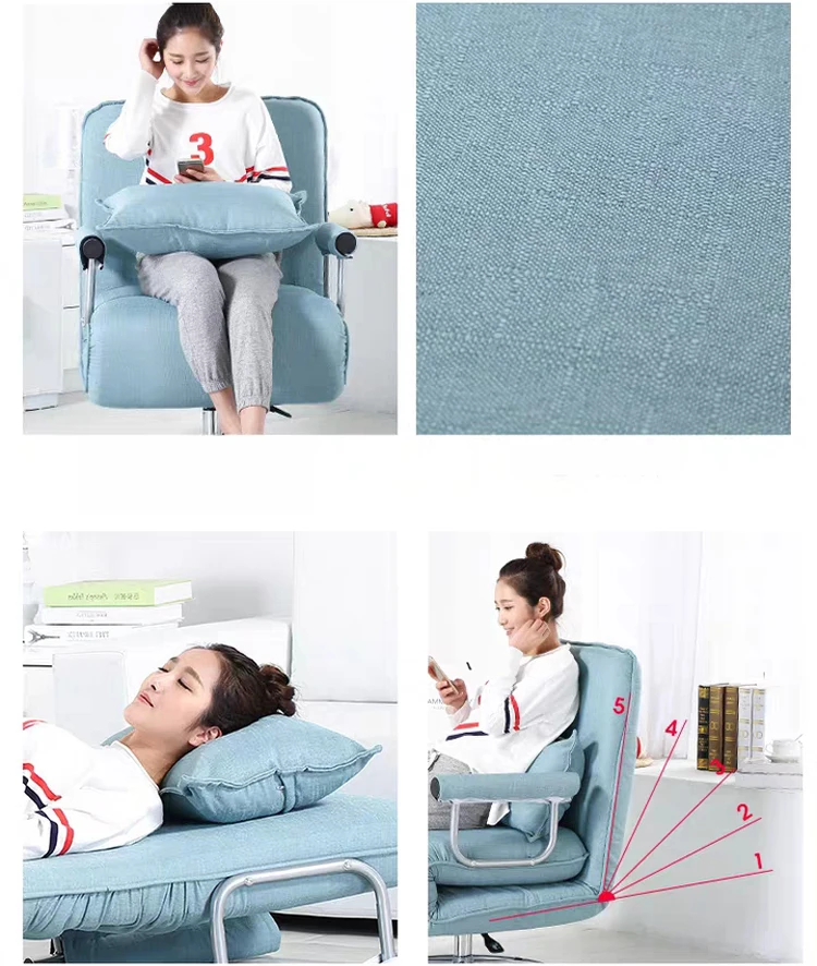 

Multi function office chair lounge chair folding lunch break sofa chair home reclining chair simple single sofa bed Freeshipping