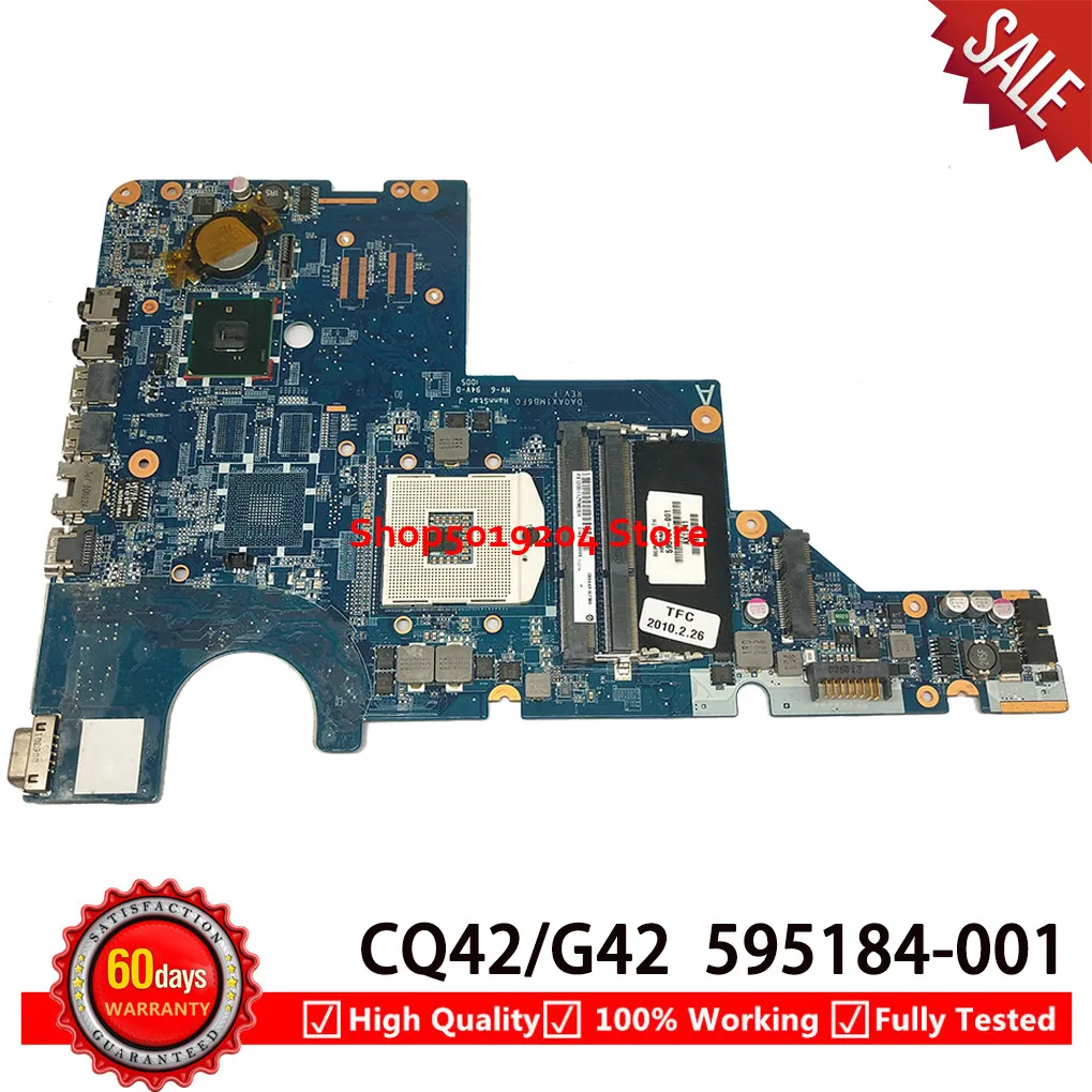 595184 001 материнская плата для ноутбука HP CQ42 G62 G42 G72 CQ62 DA0AX1MB6F0 HM55|Материнские платы