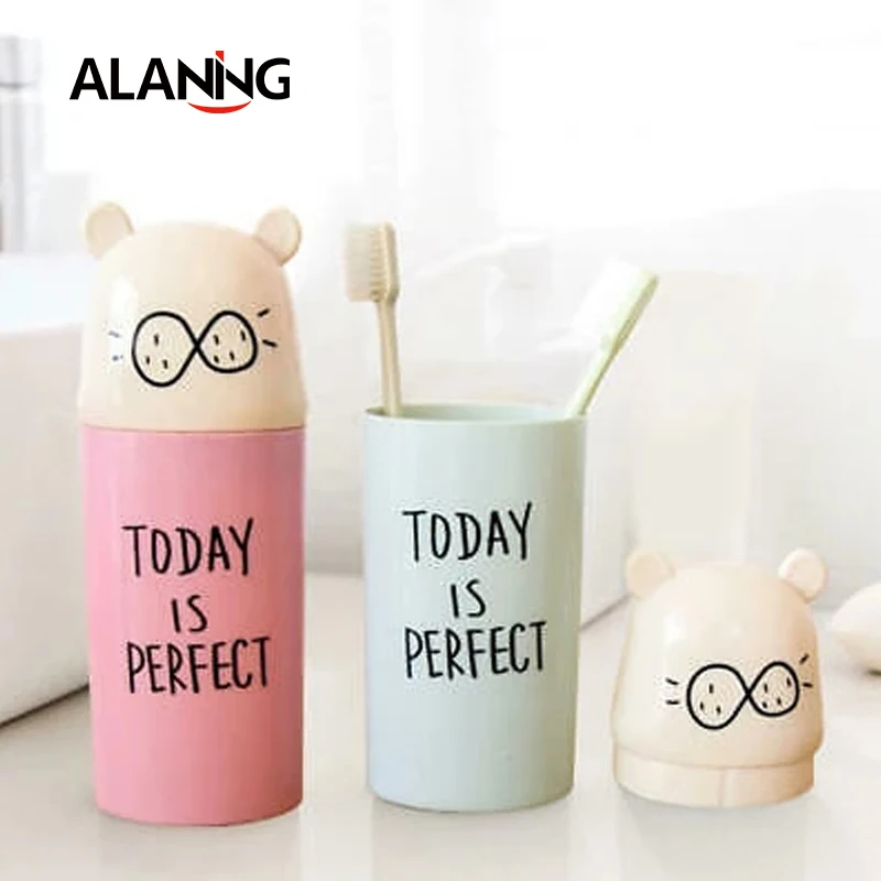 Портативная зубная щетка держатель для зубной пасты контейнер хранения Милая