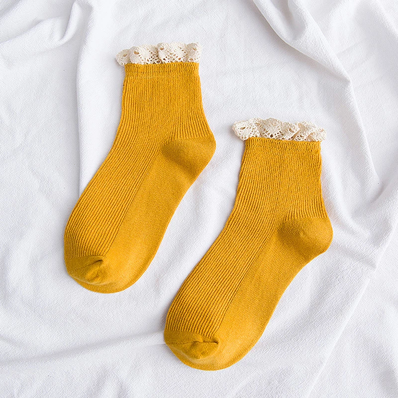 

Lace Frilly Ruffle Socks Kawaii Cute Korean Style Women Cotton Woman Calcetines De La Mujer Kobieta Skarpety Meia Chaussette