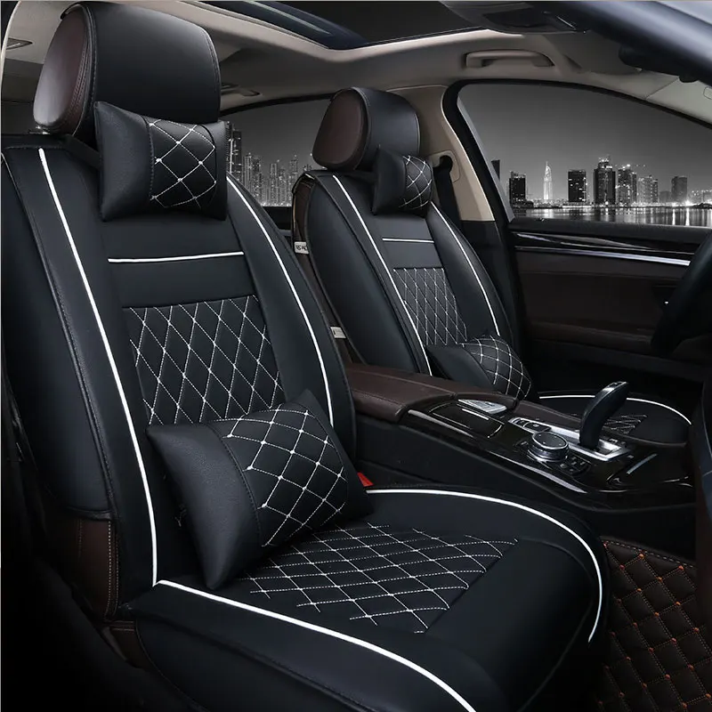 Universal Car Seat Cover PU Leather for Citroen C3-XR C4 Cactus C2 C3 Aircross SUV DS Accessories Stickers Car- Styling | Автомобили и