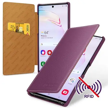 Фиолетовый Для samsung Galaxy Note 10 Plus чехол-кошелек с отделениями для карт для samsung Galaxy Note10 Note 10 Fundas кожаный флип-чехол - Цвет: Фиолетовый