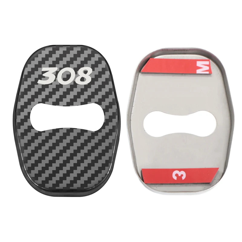 Автомобильный Стайлинг защитный чехол для дверного замка Peugeot 308 206 207 208 306 307 407 408