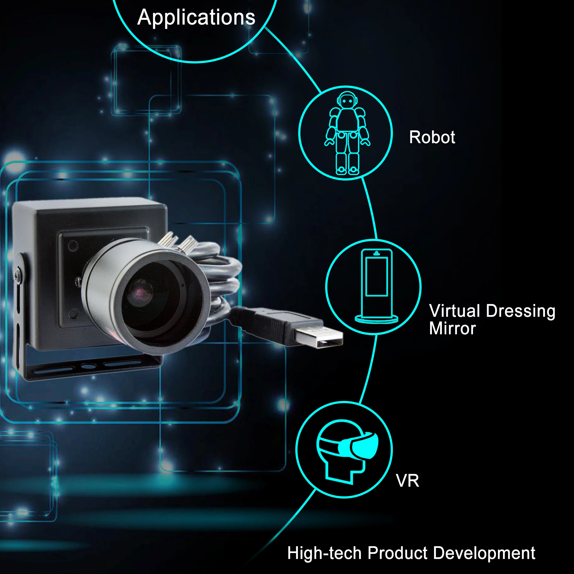 USB камера видеонаблюдения MJPEG 4K 30 кадров в секунду 3840x2160 CMOS Sony IMX317 объектив 2 8-12 мм с