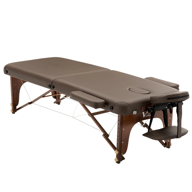 

Складной портативный массажный стол из искусственной кожи с регулируемой высотой, водонепроницаемый массажный стол, стол для спа, професси...
