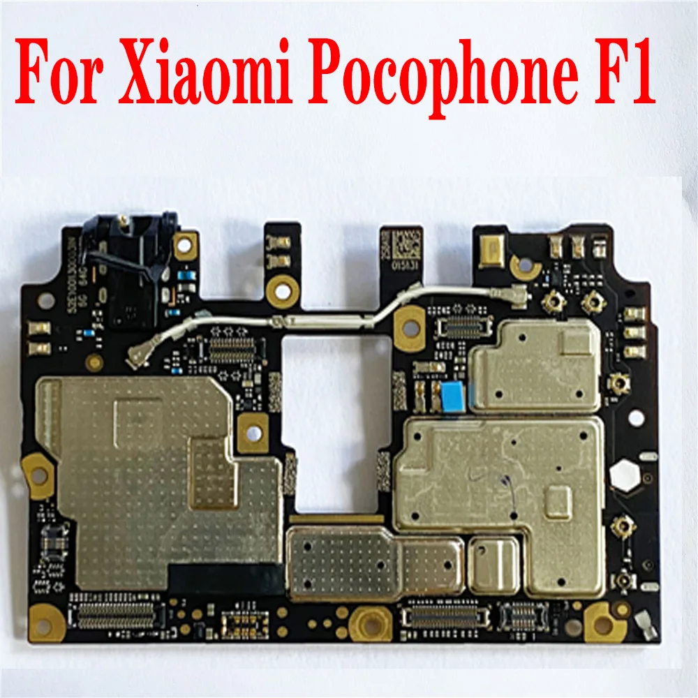 

TDCYHHX For Xiaomi Pocophone Poco F1 Motherboard Mainboard Original Global version Work Well Unlocked Main Circuits 6+128GB