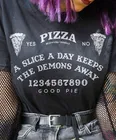 Женская футболка VIP HJN с принтом пиццы и доской, хипстерская летняя Милая забавная футболка, гранж, готическая одежда, Хэллоуин, рубашка ведьмы