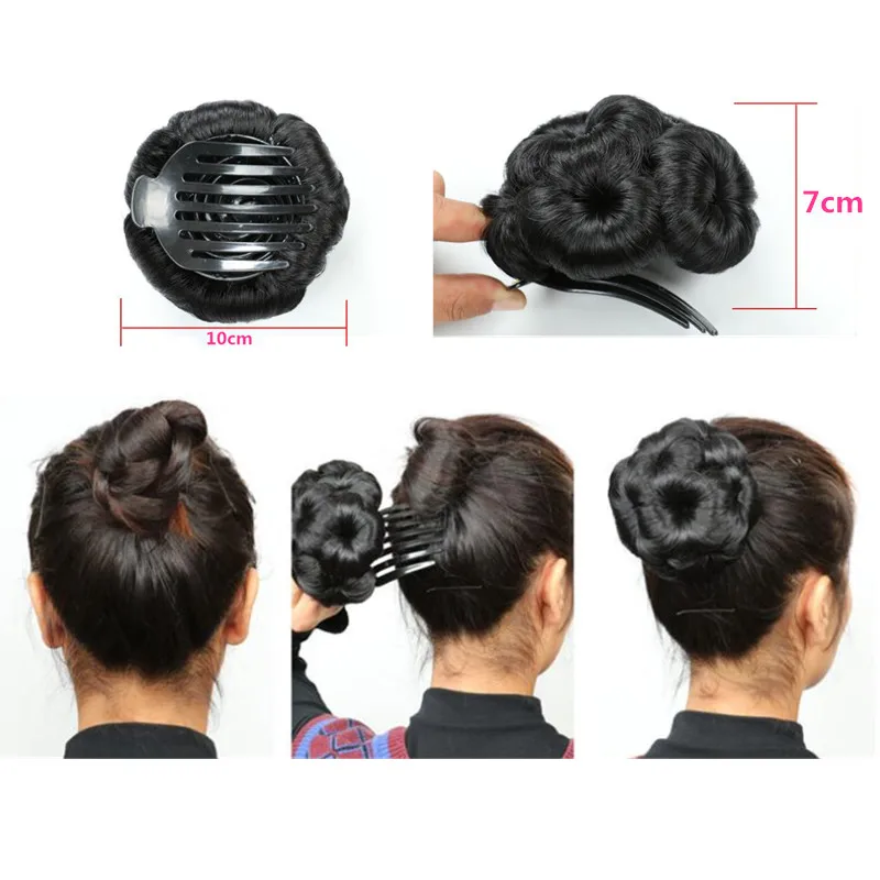 9 цветов Pervado волосы синтетические волосы кудрявые шиньон коготь Updo Bun Аксессуары женские волосы кусок Стиль Высокая температура волокна
