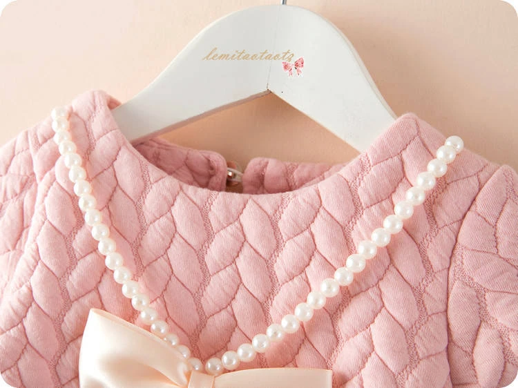 Детское вечерние нее платье для девочек весенне-осеннее модное однотонное