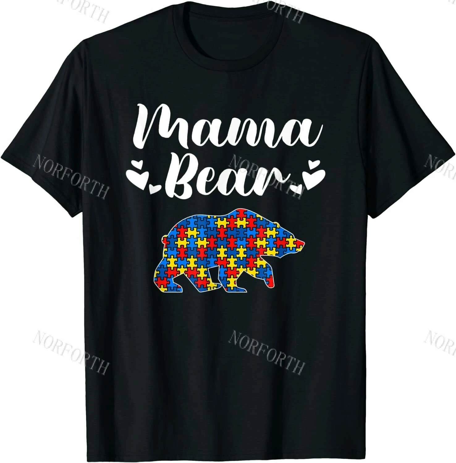 Информации о проблеме аутизма медведя и надписью Mama паззл аутистов подарок для