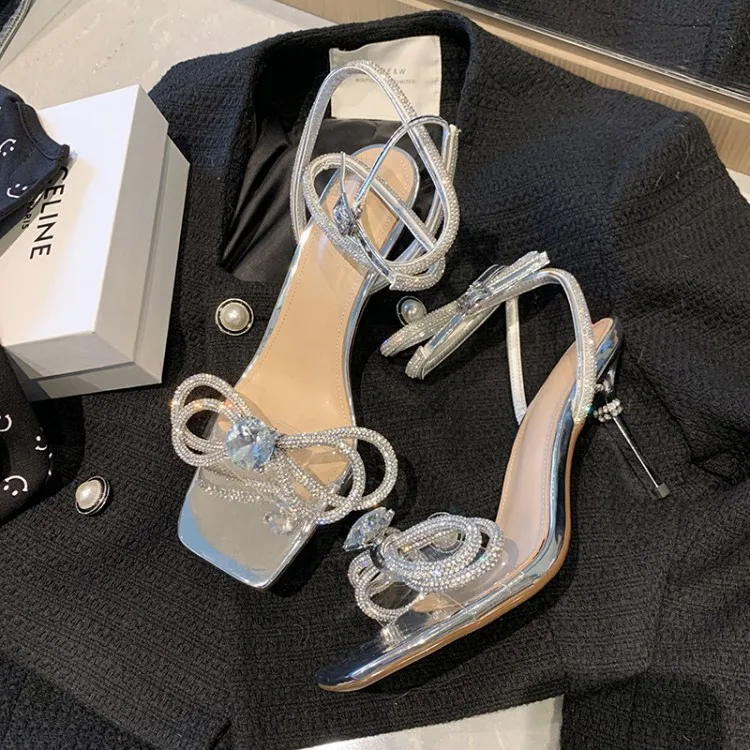

2021 summer new Korean version diamond bow Princess sandals