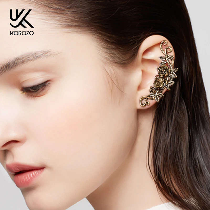 Новая Элегантная форма в виде цветка Каффа для левого уха клип серьги женщин