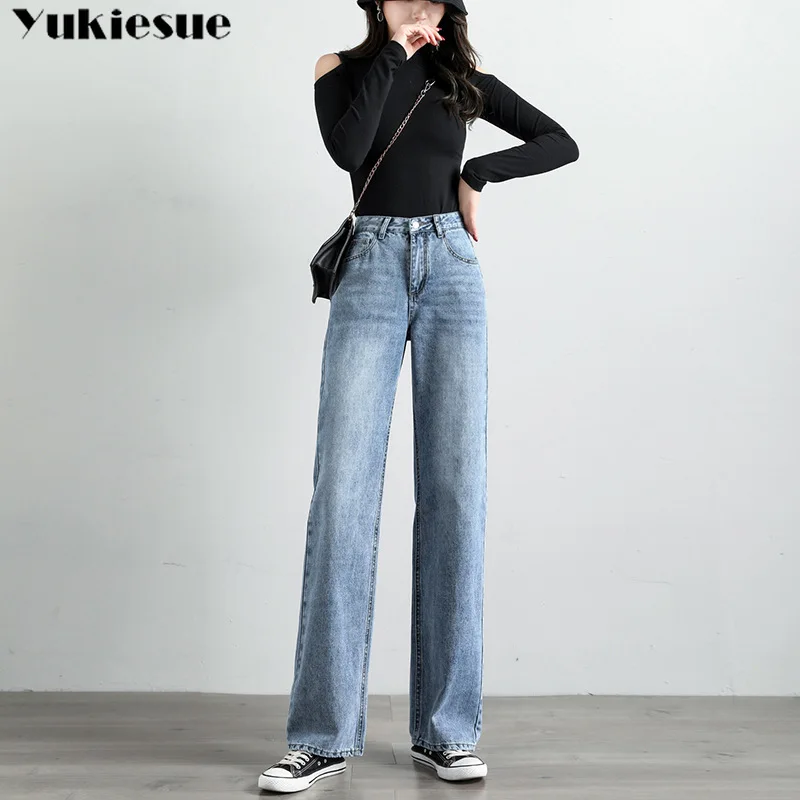 Шаровары 2020 винтажные джинсы с высокой талией Женские бойфренды женские