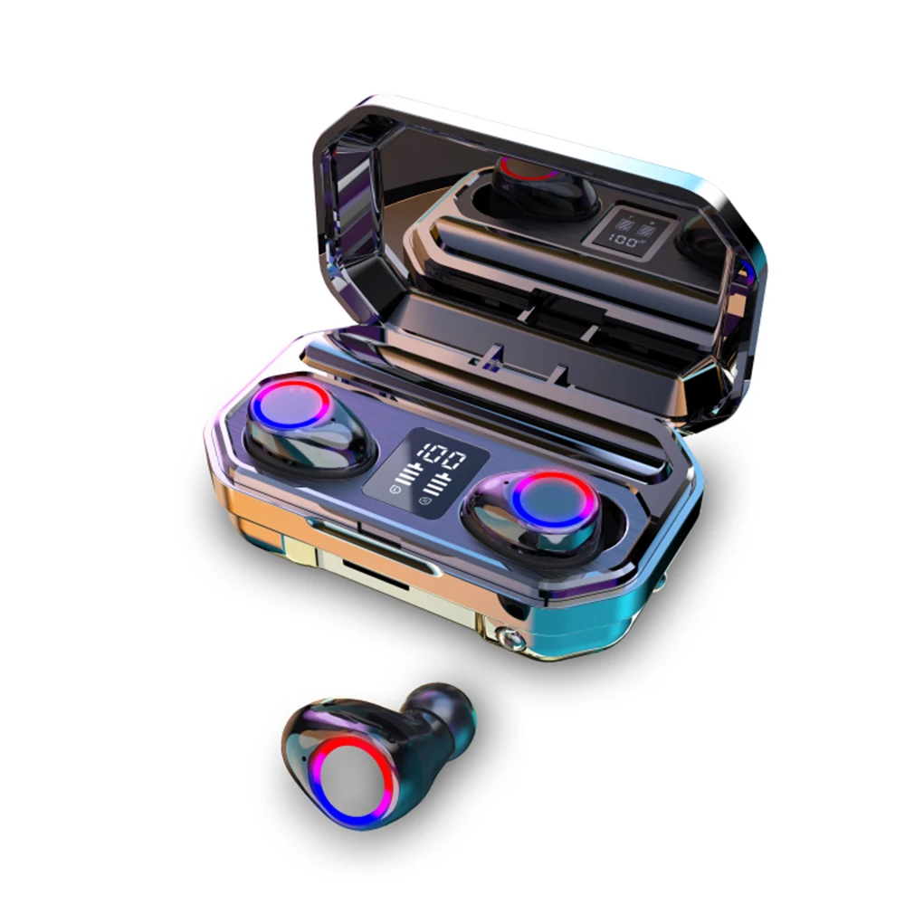 Новые M12 V5.0 беспроводные наушники TWS Bluetooth HiFi Спортивная игровая гарнитура