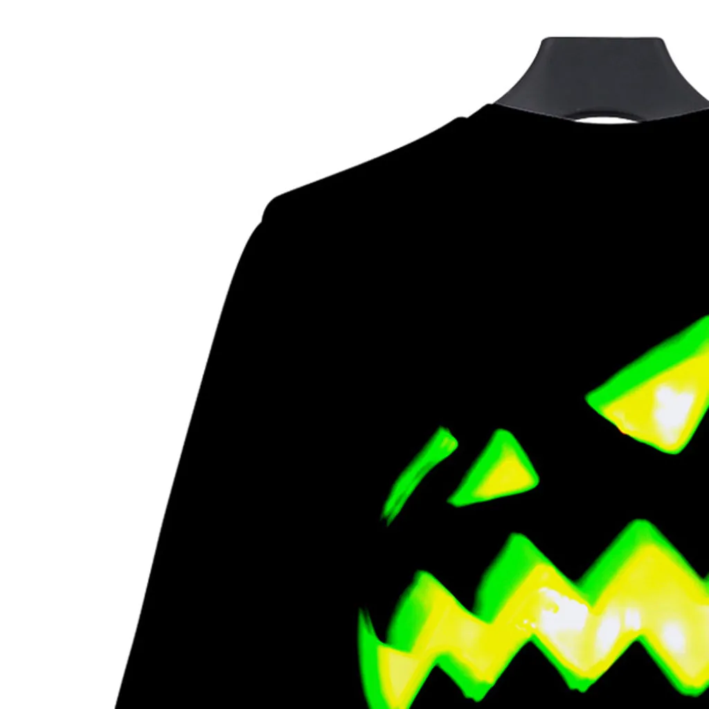 Модный женский осенне зимний 3D свитшот с принтом на Хэллоуин Блузка высокого