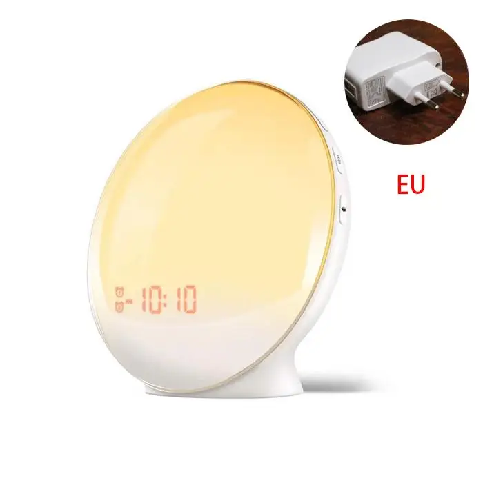 EU standard Mr Новые красочные часы-будильник с восходом солнца умный светильник для пробуждения Alexa приложение Google Home Голосовое управление Wi-Fi Умный дом долговечный - Комплект: EU standard