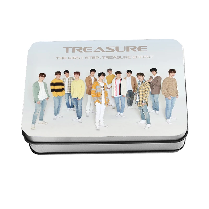 KPOP TREASURE THE FIRST шаг: EFFECT Polaroid Photo Lomo Card Fans Collection Gift Metal Box Cards 40 шт./кор.|Ювелирная