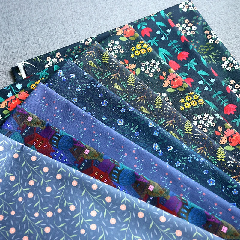 Хлопковая ткань с цифровым принтом муслиновая Ткань для шитья одежды сделай сам