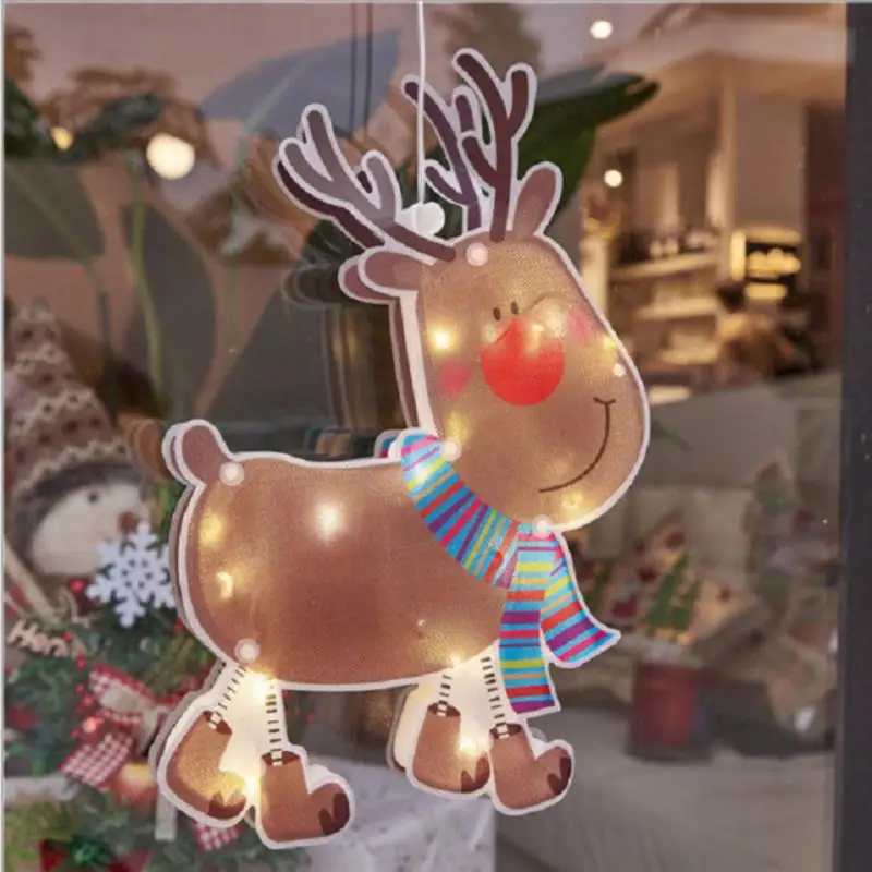 

Christmas LED Window Decoration Lights Christmas Suction Cup Chandelier Indoor Bedroom Scene Layout Party Decor Lighting