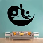 Медитация Будда, йога стены Стикеры Виниловый фон для студии йоги Декор Спальня дома Инь художественная наклейка самоклеящиеся обои CN103