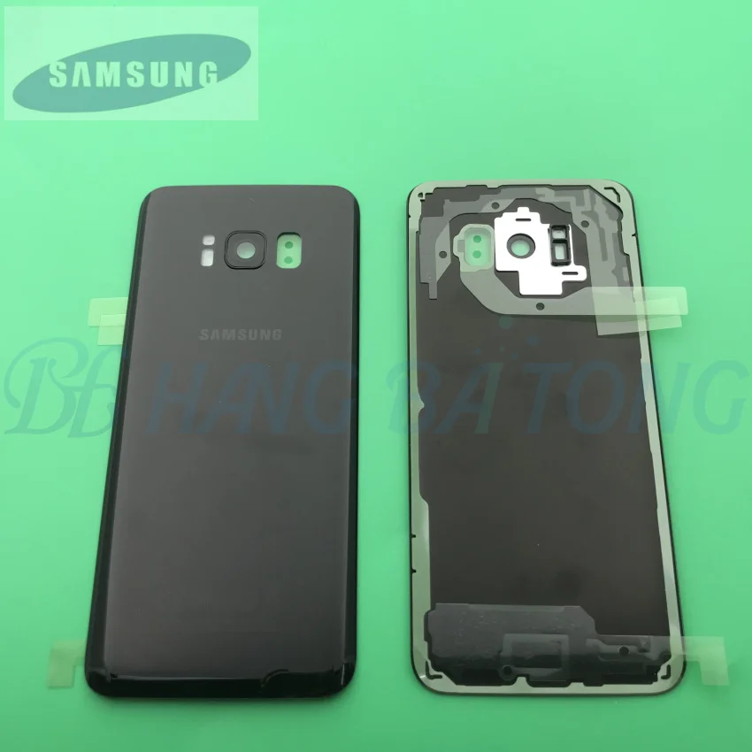 Оригинальное стекло samsung Galaxy S8 S8 Plus G950F G955F задняя крышка батарейного отсека задняя крышка Корпус чехол Замена+ клейкая наклейка