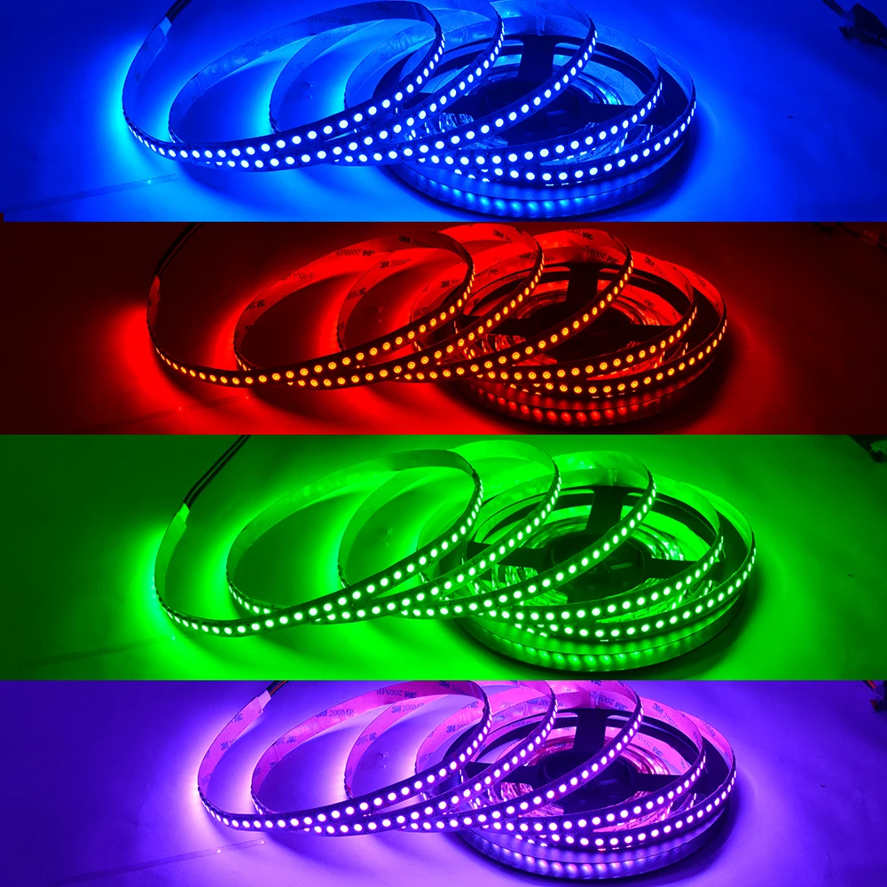 Однорядная суперъяркая RGB серия DC12 и 24 В 5050SMD 600 Светодиодная s Гибкая светодиодная