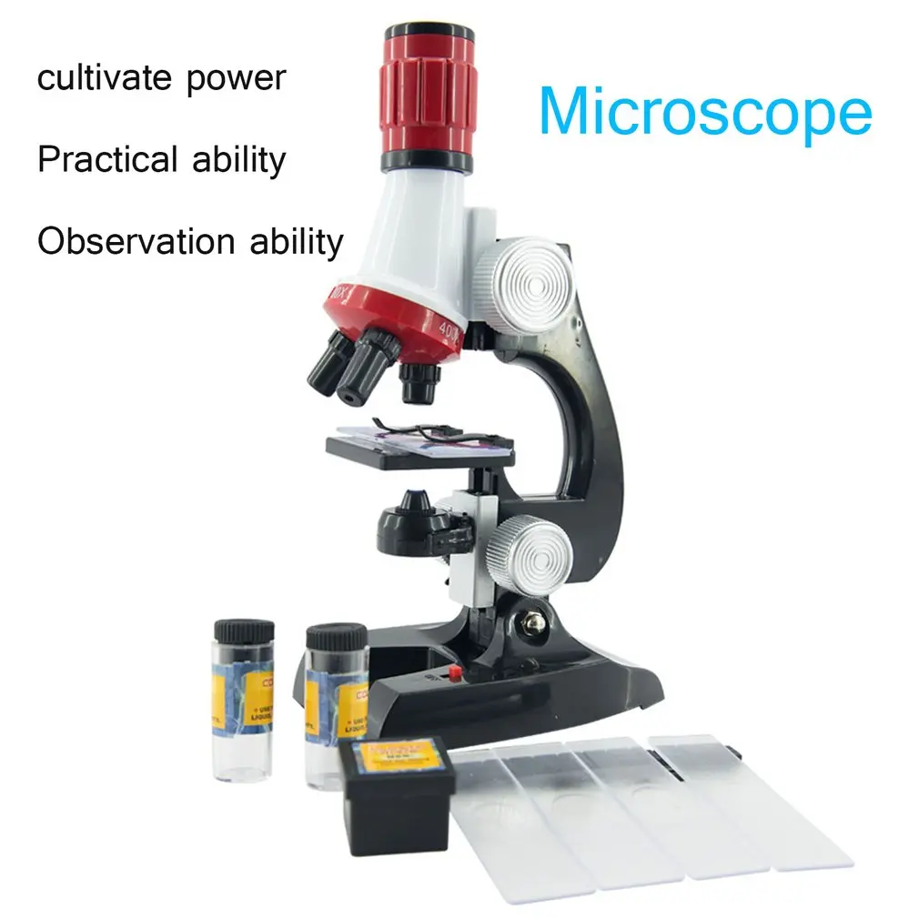

Microscope Toy Set Simulation Biological Science Experiment Hd 1200 Times Microscope Children'S Science And Education Toy
