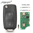 Флип-телефон jingyuqin 2BTN для VW Bora Golf Polo Passat Touran Seat Skoda 434 МГц ID48 Chip 1J0959753AG 1J0959753CT