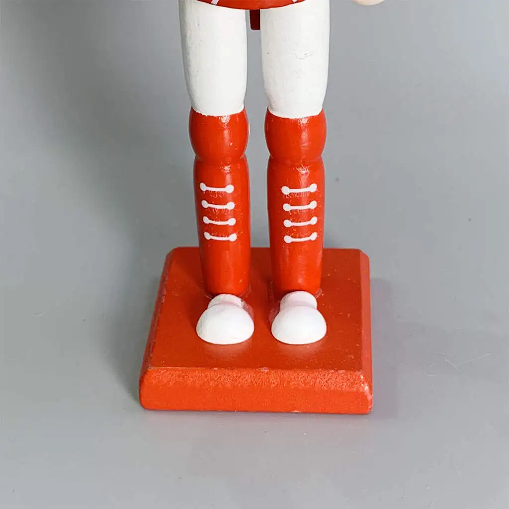

4x Nutcracker Soldier Handpainted Chubby for Festive Bookcase Decoration