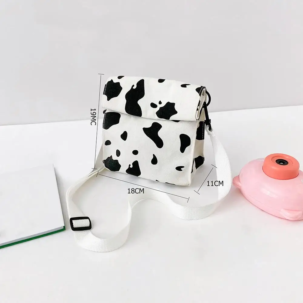 

Vintage Fashion Cow Milk Printed Women Shoulder Crossbody Bags Casual Canvas Lady Travel Daily Messenger Handbags