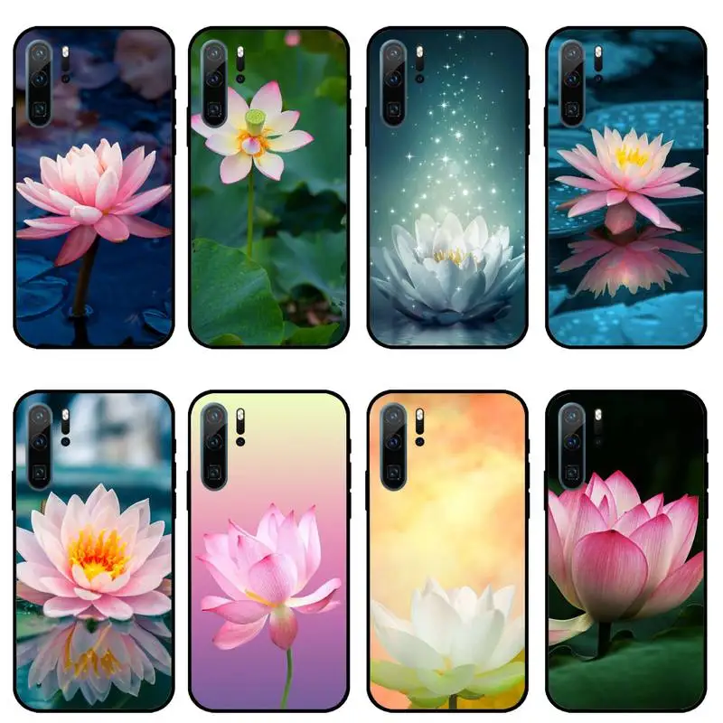 

Lotus Flowers pattern Phone Case For Huawei honor Mate P 10 20 30 40 i 9 8 pro x Lite smart 2019 nova 5t